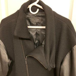 Zara Men's Black Motorcycle Bomber